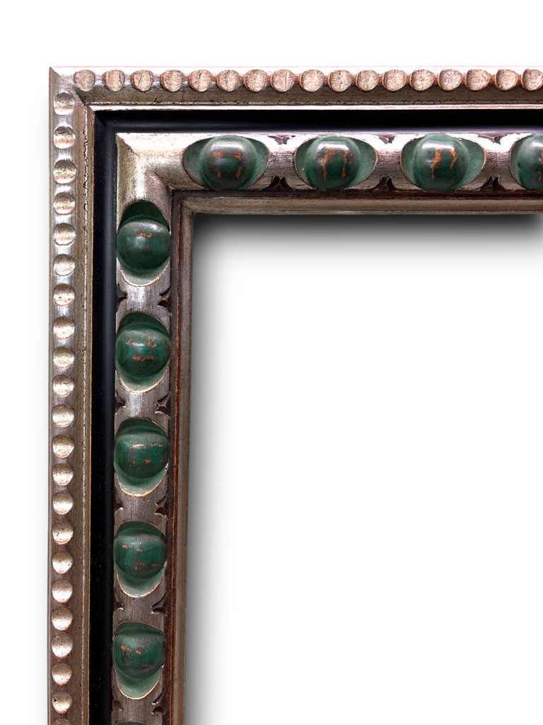 Asti GM sculpté emeraude argent creux noir