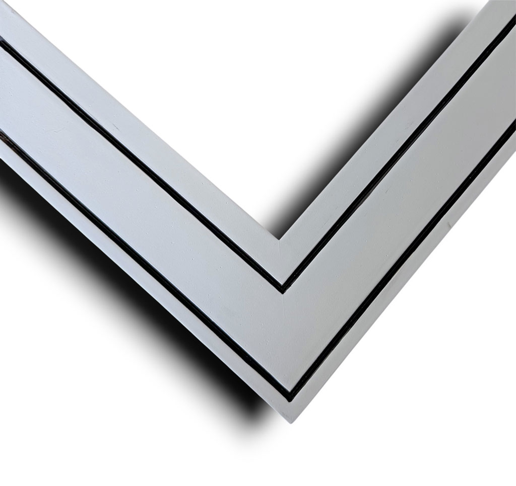 Arcobaleno 90, Satiné blanc creux noirs