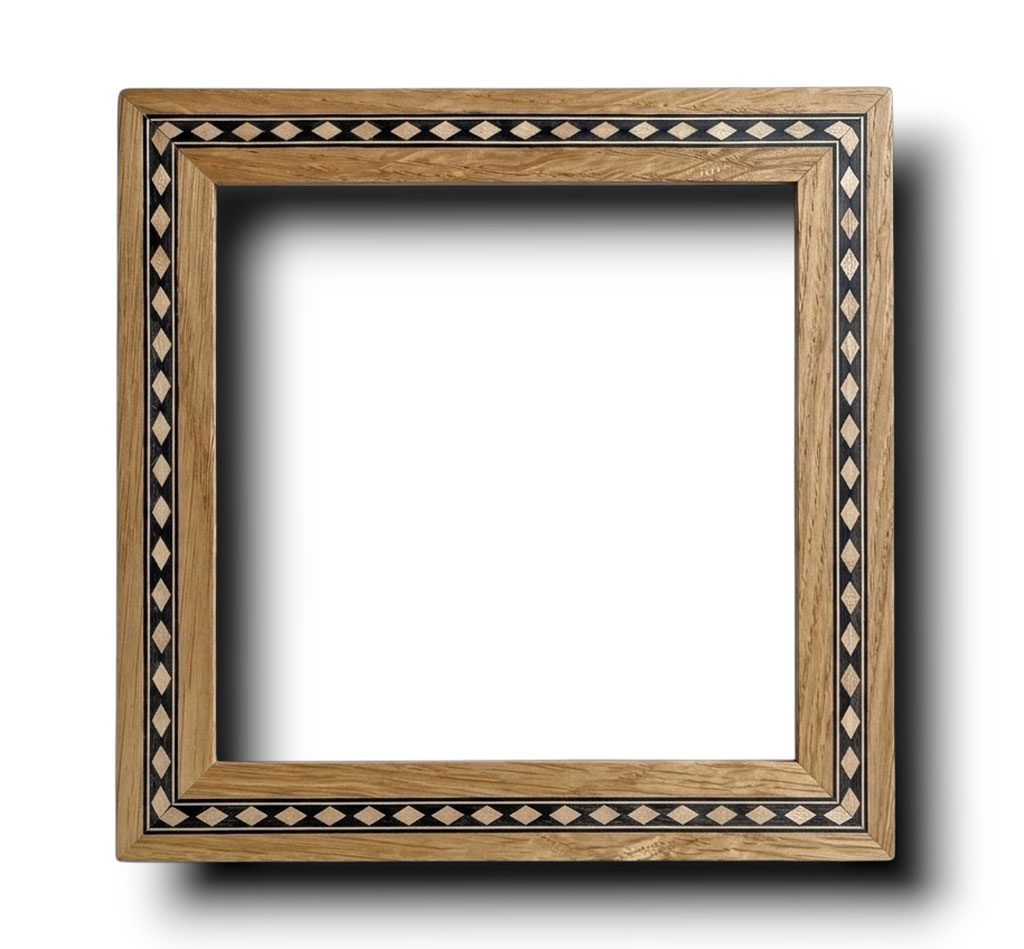 Plat 20 Placage chêne filet petits losanges
